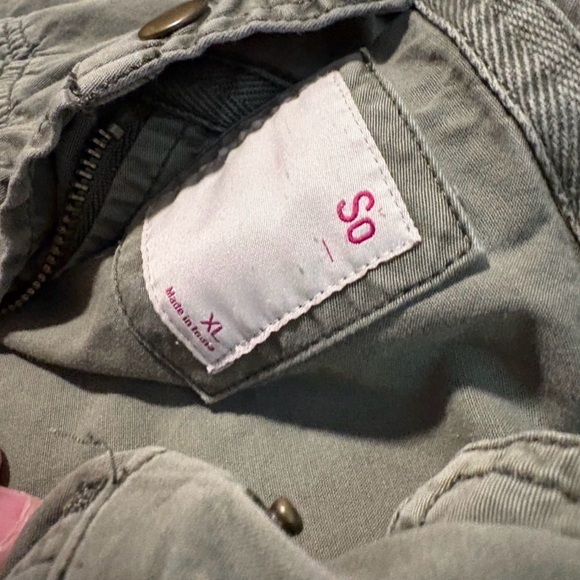 SO Olive Utility Hooded Jacket - Picture 2 of 2